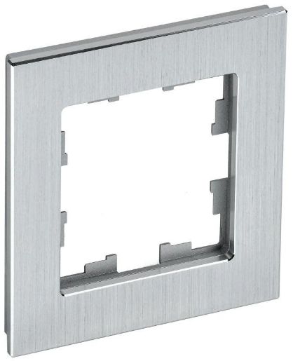 Изображение Рамка 1-м BRITE РУ-1-1-БрА металл алюм. IEK BR-M12-M-K47
