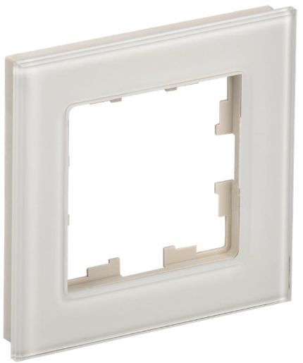 Изображение Рамка 1-м BRITE РУ-1-2-БрВа стекло ванильн. IEK BR-M12-G-K10
