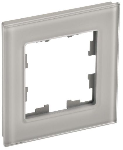 Изображение Рамка 1-м BRITE РУ-1-2-БрД стекло дым. IEK BR-M12-G-K30