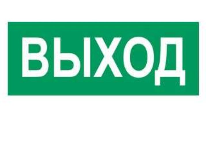 Изображение Наклейка "Выход" (для свет. SUNCA 2х8)