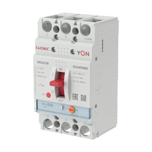 Изображение Выключатель автоматический MGS125 3P 64-80A 18kA YON MGS125B-3TAMF0080