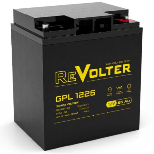Изображение Аккумулятор 12В 26А.ч GPL 1226 REVOLTER 4614040030035