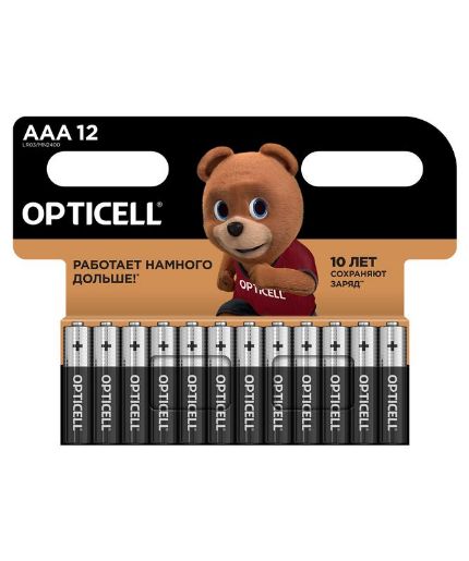Изображение Элемент питания алкалиновый AAA/LR03 (блист. 12шт) Basic Opticell 5051011