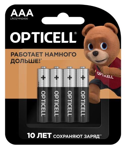 Изображение Элемент питания алкалиновый AAA/LR03 (блист. 4шт) Basic Opticell 5051002