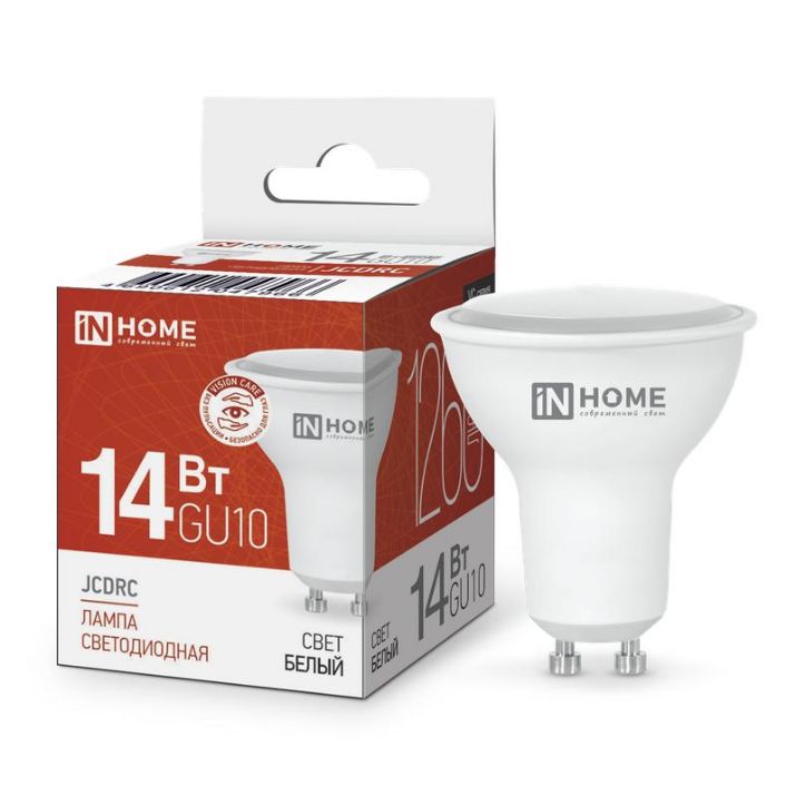 Изображение Лампа светодиодная LED-JCDRC-VC 14Вт 230В GU10 4000К 1260лм IN HOME 4690612047966