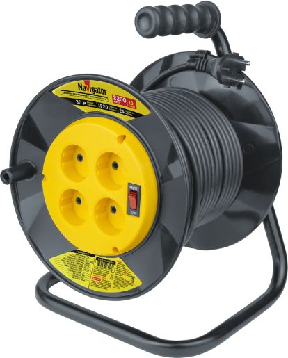 Изображение Удлинитель на катушке 4х30м без заземл. 93 903 NPE-R-04-30-X-2х1 NAVIGATOR 93903