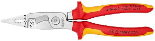 Изображение Клещи электромонтажные VDE 6-в-1 L-200мм Knipex KN-1386200