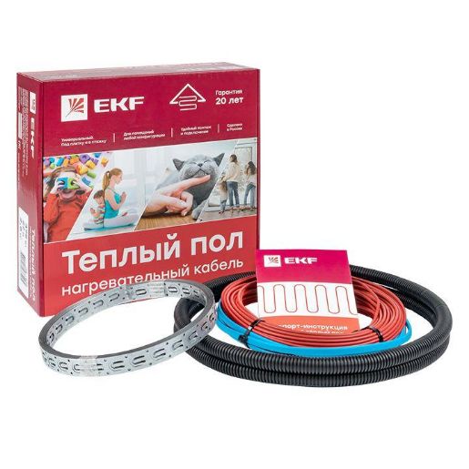 Изображение Комплект "Теплый пол" (кабель) 150Вт 10м 1.0кв.м EKF nk-150