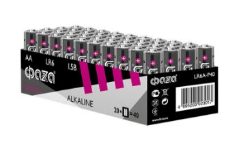 Изображение Элемент питания алкалиновый AA/LR6 1.5В Alkaline Pack-40 (уп.40шт) ФАZА 5023017