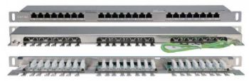 Изображение Патч-панель 19дюйм 0.5U кат.5E 24 порта RJ45 Dual IDC PPHD-19-24-8P8C-C5E-SH-110D высок. плотности Hyperline 244077