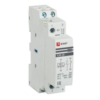 Изображение Контактор модульный КМ 20А NО+NC (1 мод.) EKF km-1-20-11