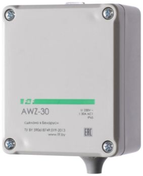 Изображение Фотореле AWZ-30 30А 13 IP65 встроенный фотодатчик монтаж на поверх. F&F EA01.001.004