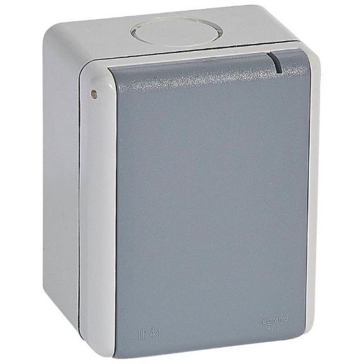 Изображение Розетка 1-м ОП Plexo 32А IP44 3P+E сер. Leg 055875