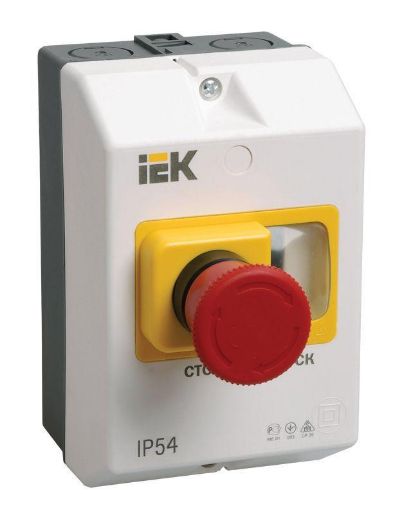 Изображение Оболочка защитная с кноп. "СТОП" IP54 IEK DMS11D-PC55
