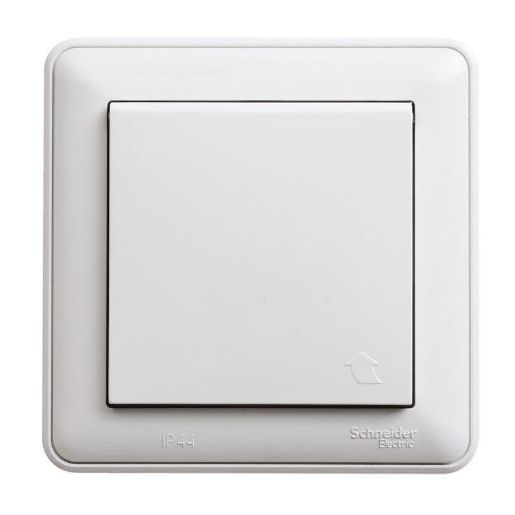 Изображение Розетка 1-м СП W59 Aqua 16А IP44 с заземл. защ. шторки в сборе бел. SE RS16-152B-18