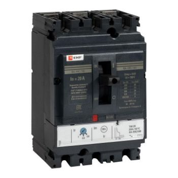 Изображение Выключатель автоматический 3п 100/20А 36кА ВА-99C Compact NS PROxima EKF mccb99C-100-20