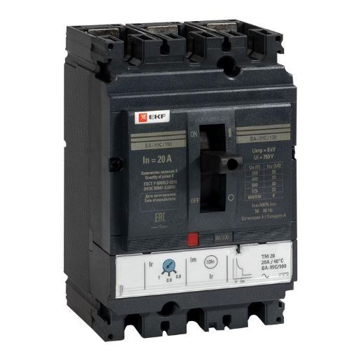 Изображение Выключатель автоматический 3п 100/20А 36кА ВА-99C Compact NS PROxima EKF mccb99C-100-20