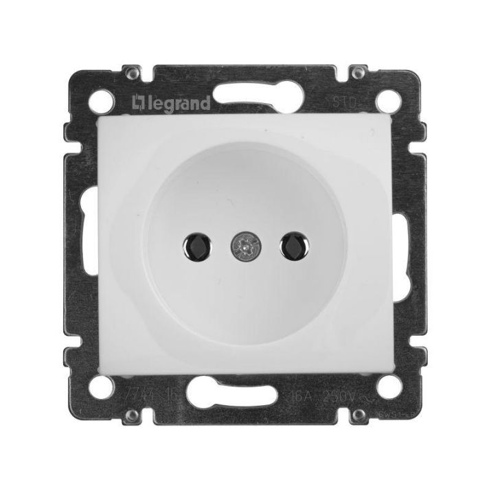 Изображение Розетка 1-м СП Valena 16А IP21 без заземл. на винтах механизм бел. Leg 774416