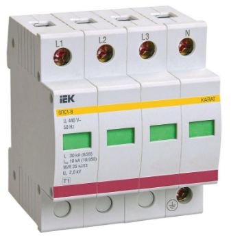 Изображение Ограничитель перенапряжения ОПС1-B 4P IEK MOP20-4-B