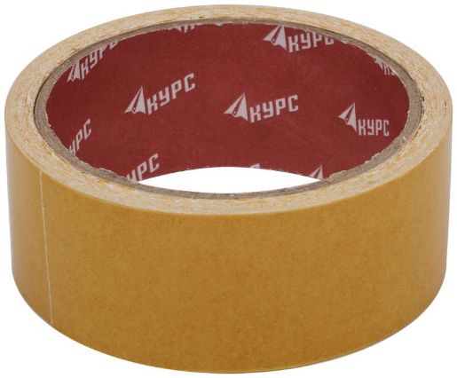 Изображение Лента-скотч клейкая двусторонняя 38ммх10м КУРС 11803