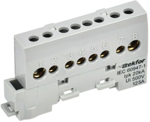 Изображение Шина L "фаза" изол. на универс. держ. 8х12-8-Ср TEKFOR IEK TF-NN20-08-KL-K03