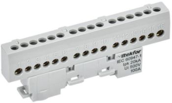 Изображение Шина L "фаза" изол. на универс. держ. 6х9-16-Ср TEKFOR IEK TF-NN10-16-KL-K03