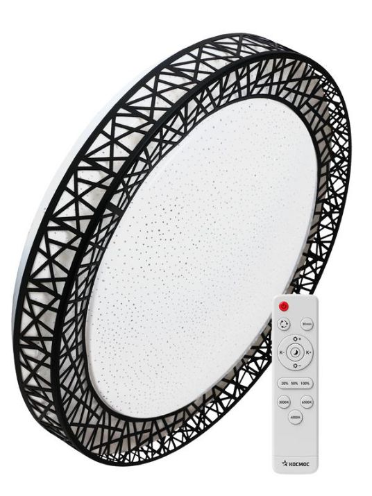 Изображение Светильник светодиодный PREMIUM Loft-B 75Вт 230В 3000-6500К 6000лм IP40 490х100мм настенно-потолочный управляемый с пультом ДУ КОСМОС KSLofB75W