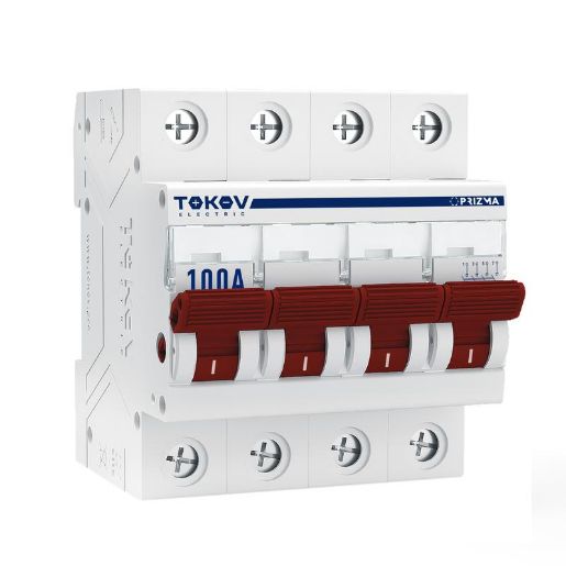 Изображение Выключатель нагрузки модульный 4п 100А TOKOV Electric TKE-PZ60-MDSI-4-100