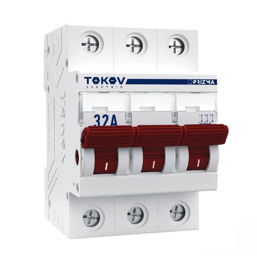 Изображение Выключатель нагрузки модульный 3П 32А TOKOV Electric TKE-PZ60-MDSI-3-32