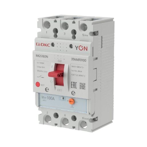 Изображение Выключатель автоматический MGS160 3P 80-100A 36kA YON MGS160N-3TAMF0100