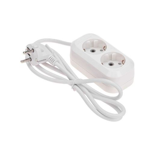 Изображение Удлинитель 2 гнезда 1.5м 3х0.75кв.мм с/з бел. PROCONNECT 13-4202