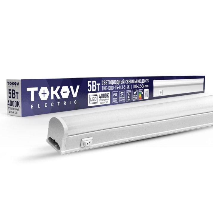 Изображение Светильник светодиодный ДБО Т5 5Вт 4К IP40 TOKOV ELECTRIC TKE-DBO-T5-0.3-5-4K