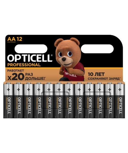 Изображение Элемент питания алкалиновый AA/LR6 (блист. 12шт) Professional Opticell 5052005