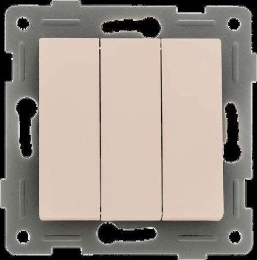 Изображение Выключатель 3-кл. СП Ugra 10А IP20 250В механизм беж. GUSI С11В3-003