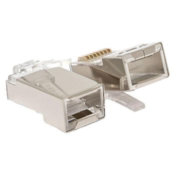 Изображение Коннектор RJ45 (8P8C) кат.5E экранир. TERACOM универс. (уп.20шт) EKF TRC-PLUG-5EFTP-20