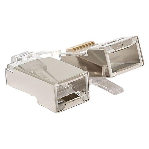 Изображение Коннектор RJ45 (8P8C) кат.5E экранир. TERACOM универс. (уп.20шт) EKF TRC-PLUG-5EFTP-20