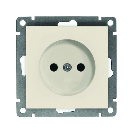 Изображение Розетка 1-м СП Афина 16А IP20 без заземл. механизм сл. кость (ivory) Universal A0022-I