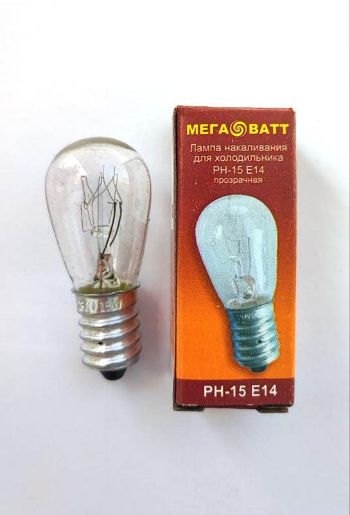 Изображение Лампа накаливания для холодильника РН-15 E14 (50) МЕГАВАТТ 03307