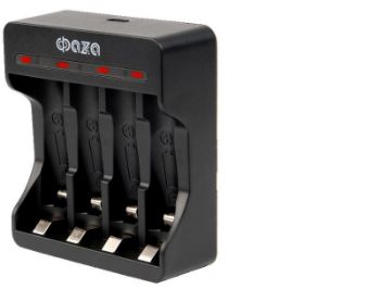 Изображение Устройство зарядное B-95USB Ni-Cd/Ni-MH (4хAA/4хAAA/1х9В "Крона") индикатор зарядки питание от USB + 4хAA 2700мА.ч кабель MicroUSB-USB в компл. ФАZА 5038929