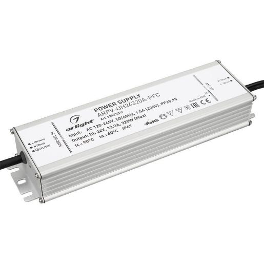 Изображение Блок питания ARPV-UH24320A-PFC 24В 13.3А 320Вт IP67 метал. Arlight 024272(1)