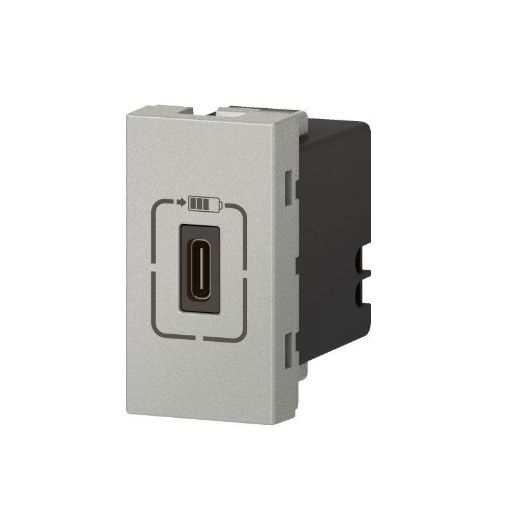 Изображение Розетка 1мод. USB-C Mosaic для зарядки алюм. Leg 079389