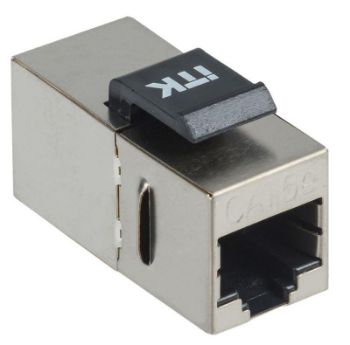 Изображение Адаптер проходной Keystone Jack RJ45-RJ45 кат.5E FTP ITK CS7-1C5EF