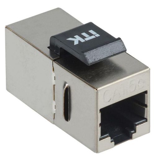 Изображение Адаптер проходной Keystone Jack RJ45-RJ45 кат.5E FTP ITK CS7-1C5EF