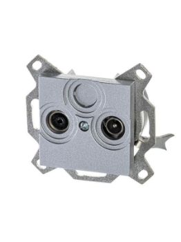 Изображение Розетка телевизионная проходная TV/R Levit 7дБ серебр. ABB 2CHH083607A6070