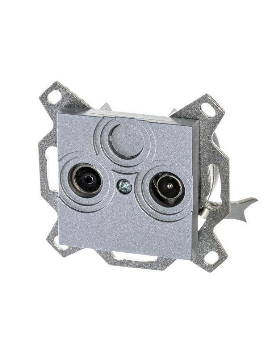 Изображение Розетка телевизионная проходная TV/R Levit 7дБ серебр. ABB 2CHH083607A6070