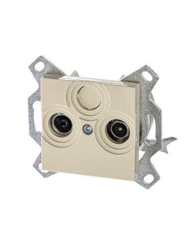 Изображение Розетка телевизионная оконечная TV/R Levit сл. кость ABB 2CHH083503A6017