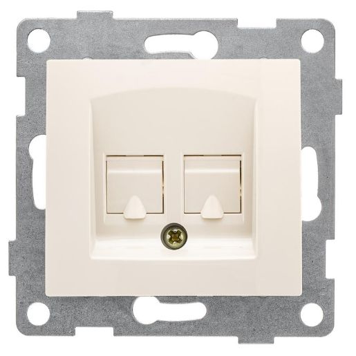 Изображение Розетка компьютерная 2-м СП Bravo RJ45 механизм беж. GUSI С10К2-003