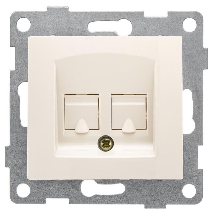 Изображение Розетка компьютерная 2-м СП Bravo RJ45 механизм беж. GUSI С10К2-003