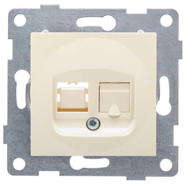 Изображение Розетка компьютерная 1-м СП Ugra RJ45 механизм беж. GUSI С11К1-003
