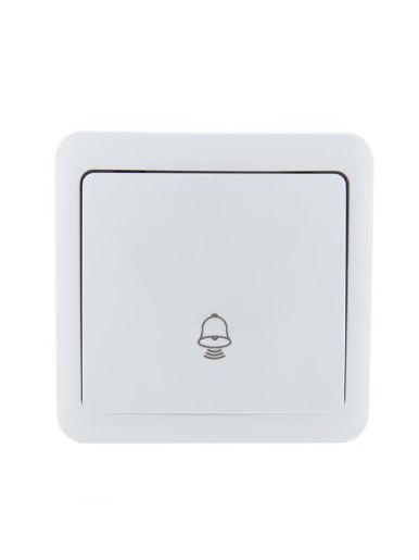 Изображение Кнопка звонка 1-кл. 1п ОП Viola 10А IP20 бел. LEZARD 751-0200-103